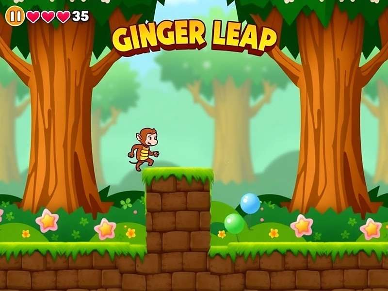 Ginger Leap Gameplay - Chotu Jumping Over Obstacles