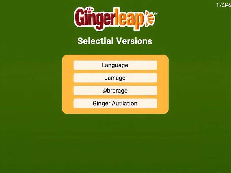 Ginger Leap Regional Versions - Language Selection Screen