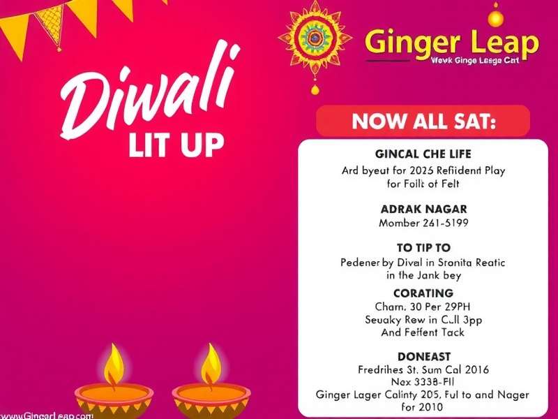 Ginger Leap Diwali Event - Adrak Nagar Lit Up